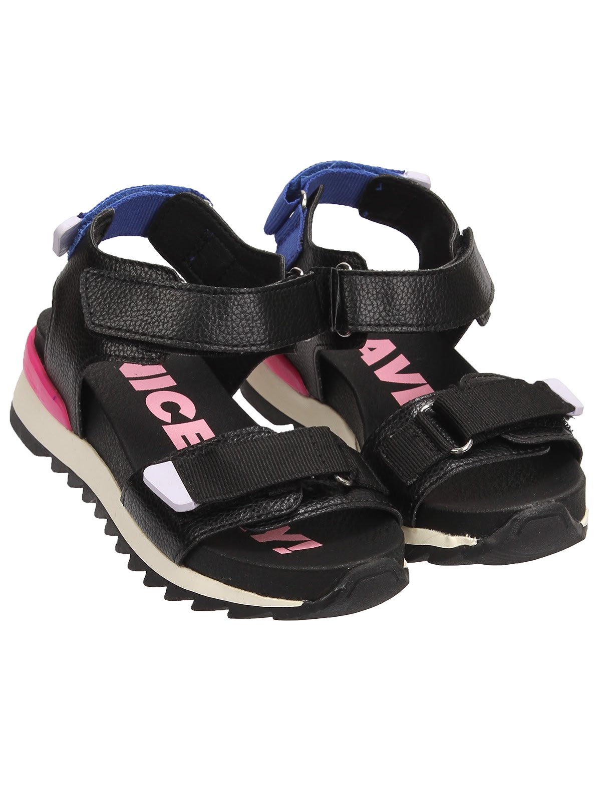 Чёрные босоножки в спортивном стиле