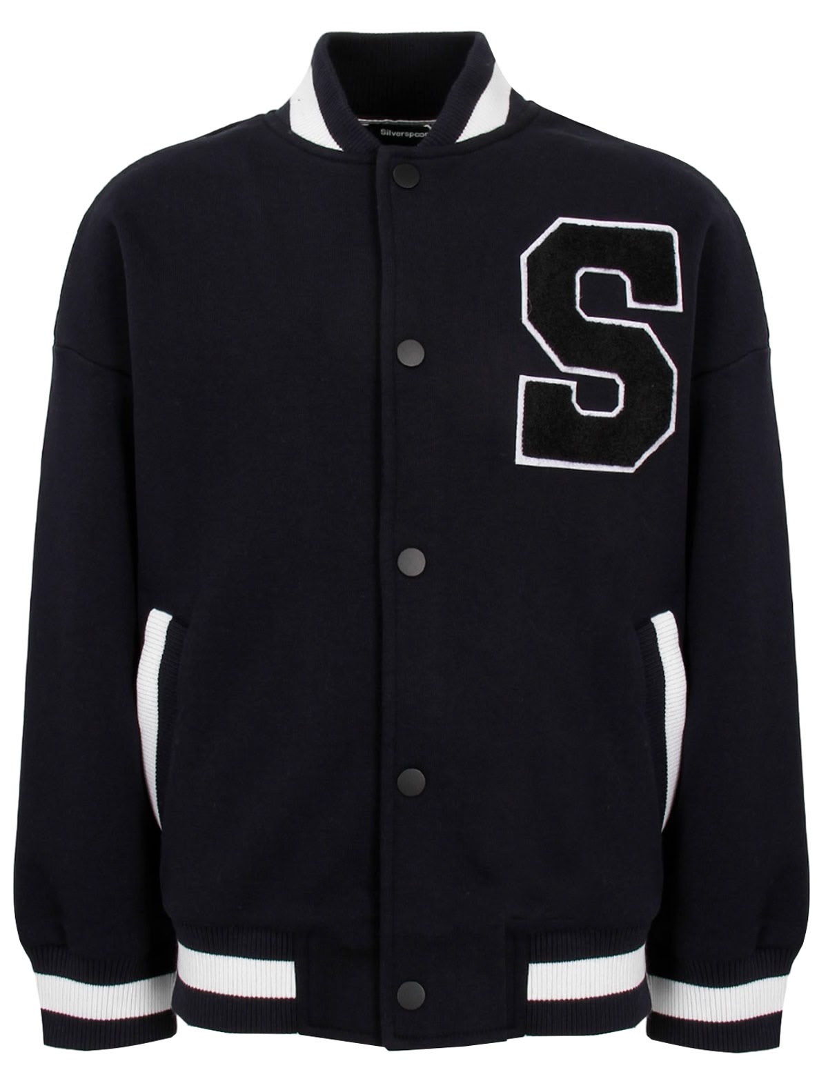 Синяя толстовка бомбер