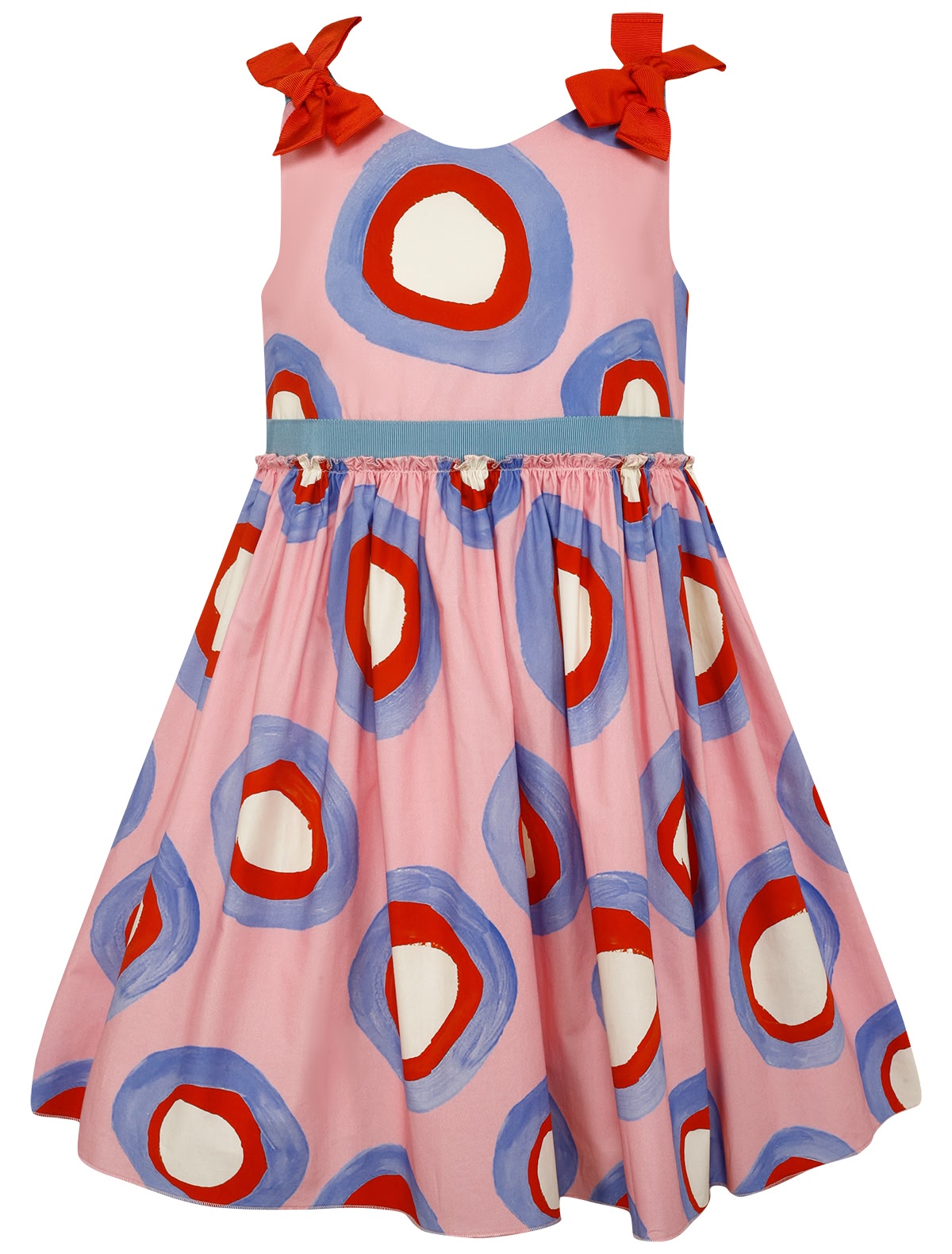 Платье из хлопка с абстрактным принтом