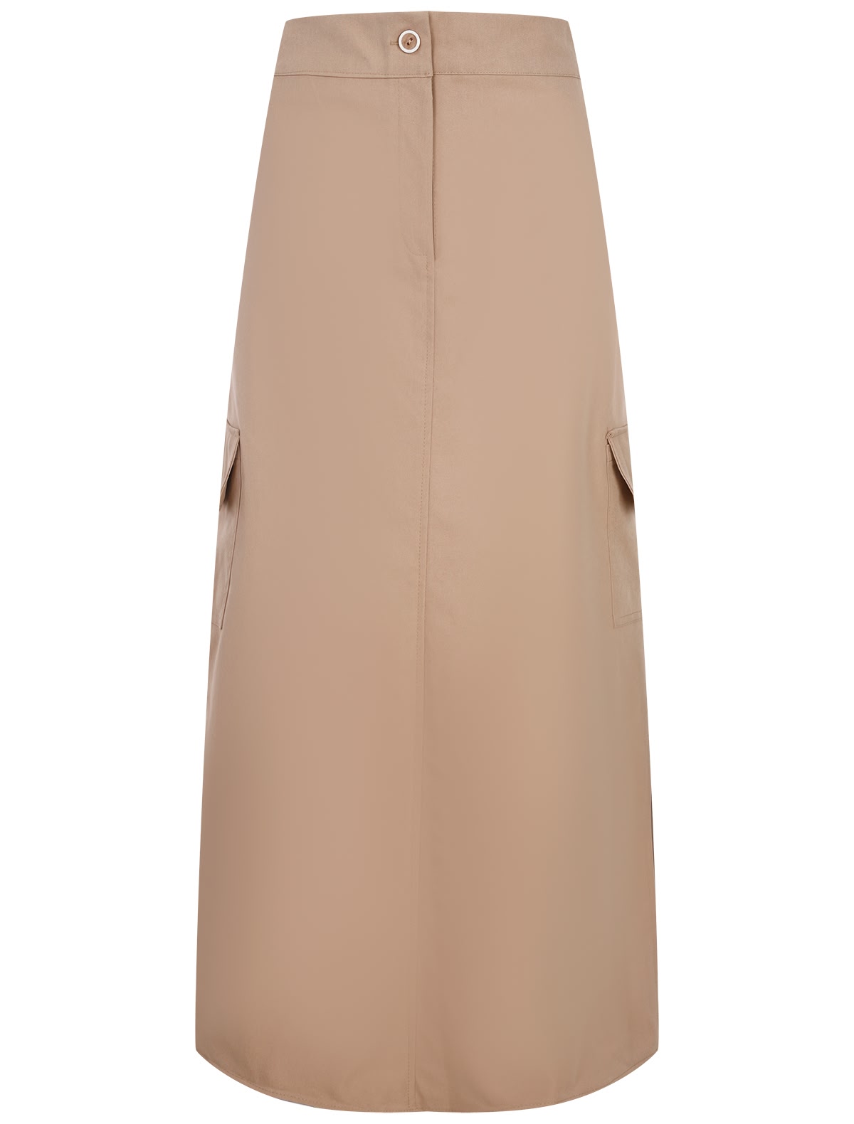 Бежевая юбка с карманами-карго