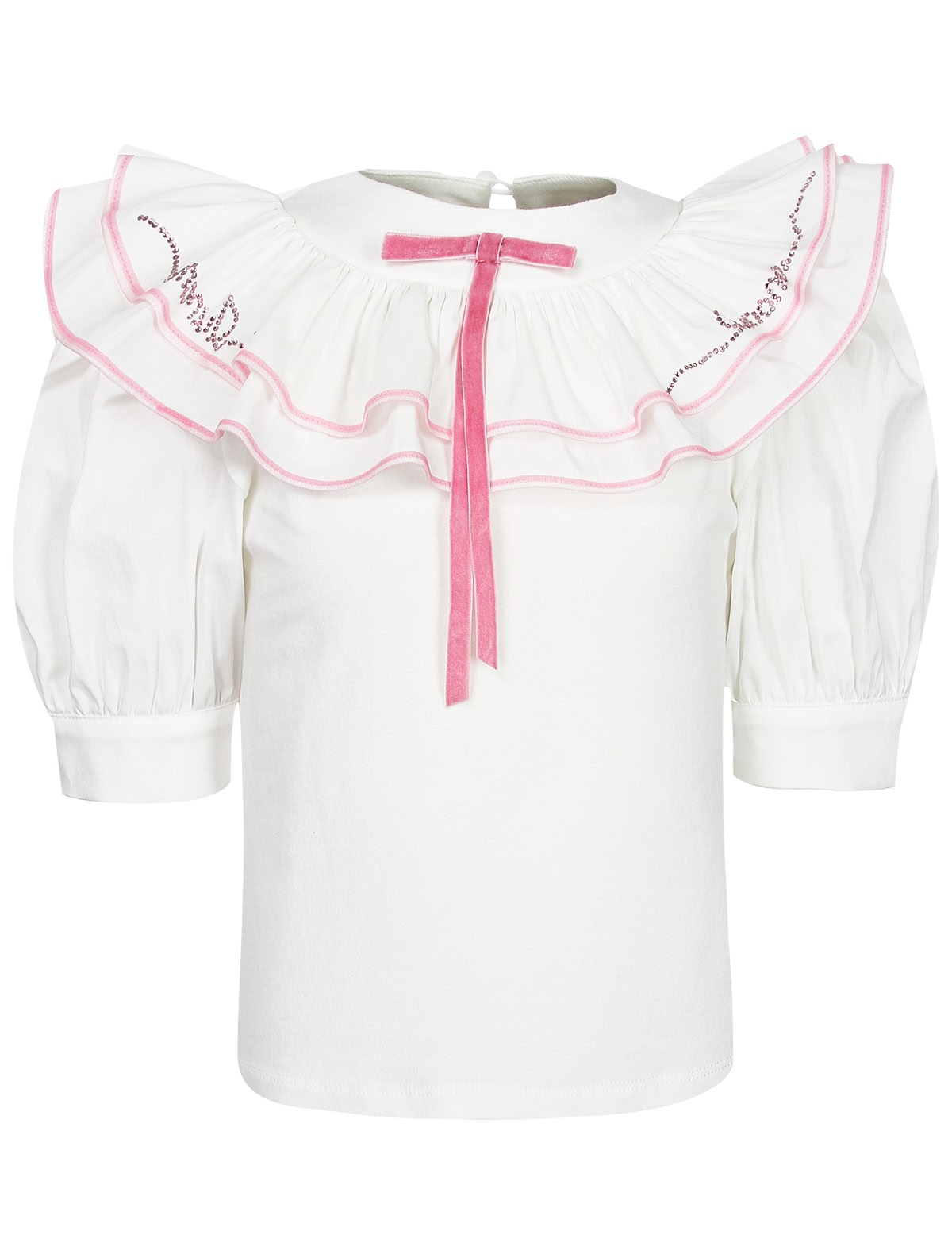 Блуза с объемным воротником