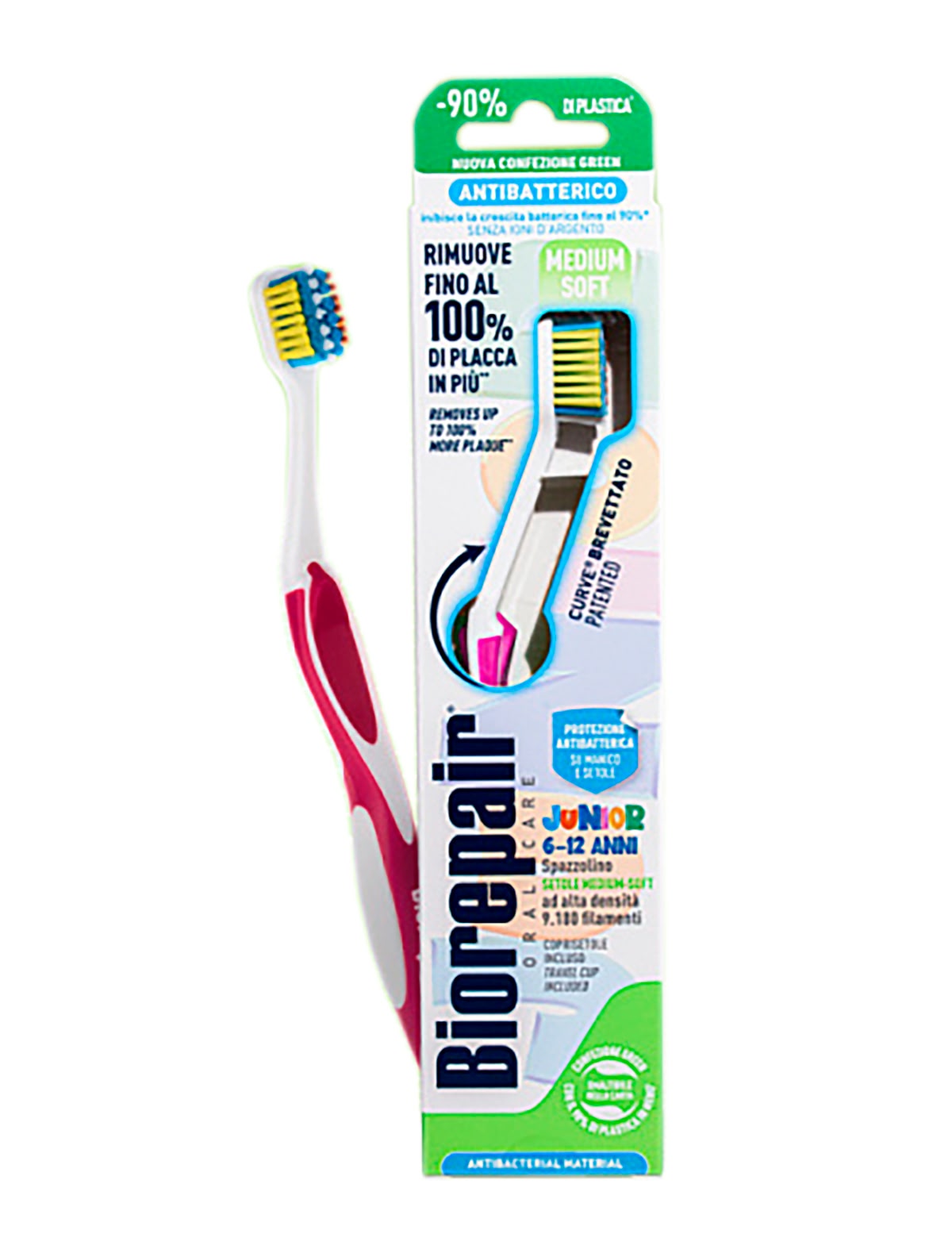 Зубная щетка  Biorepair изогнутая детская 6-12 лет