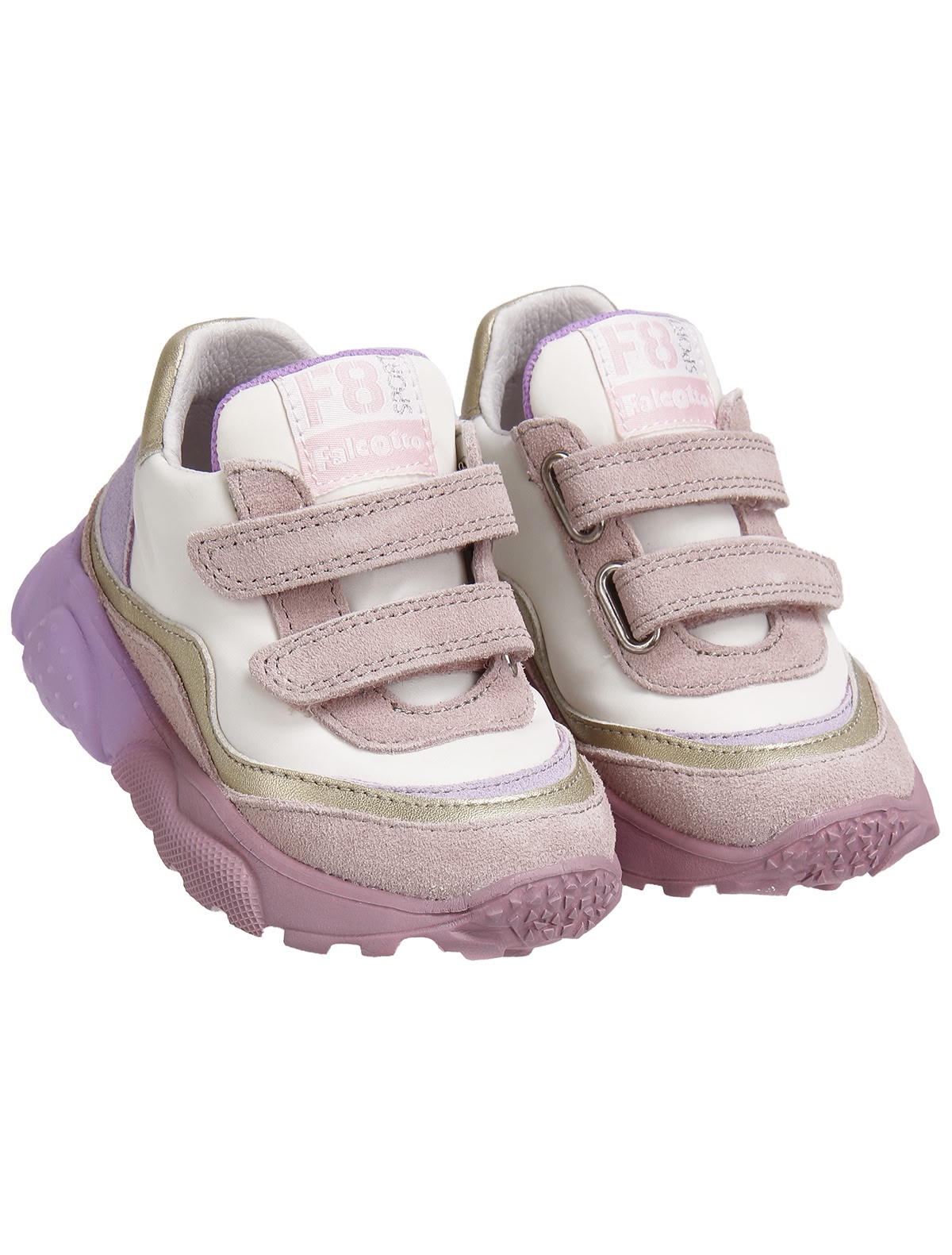 Розовые кроссовки на липучках