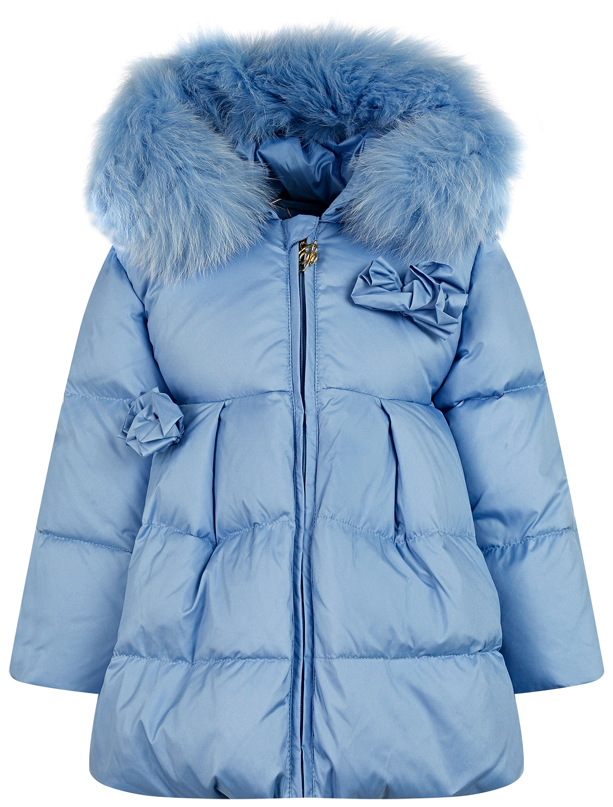 Пальто Miss Blumarine 2261700, цвет голубой, размер 2 1124509081847 - фото 1