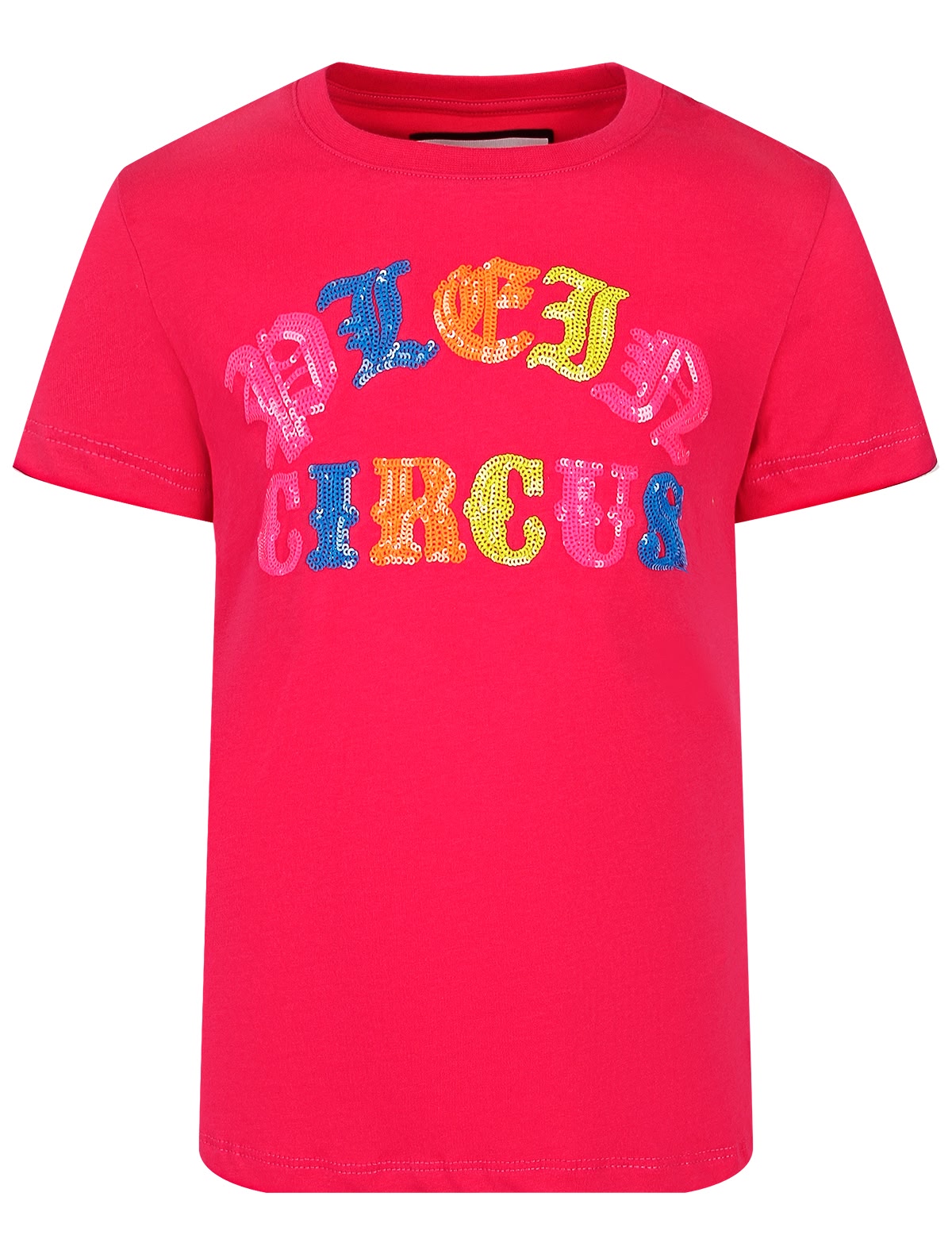 Розовая футболка с пайетками