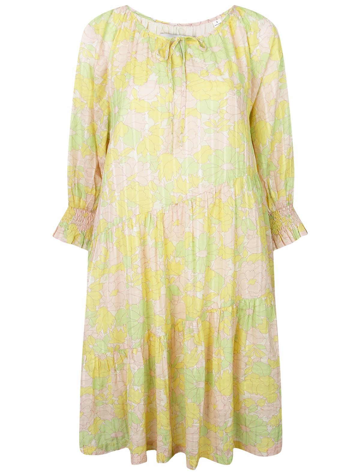 Длинное платье пастельных оттенков