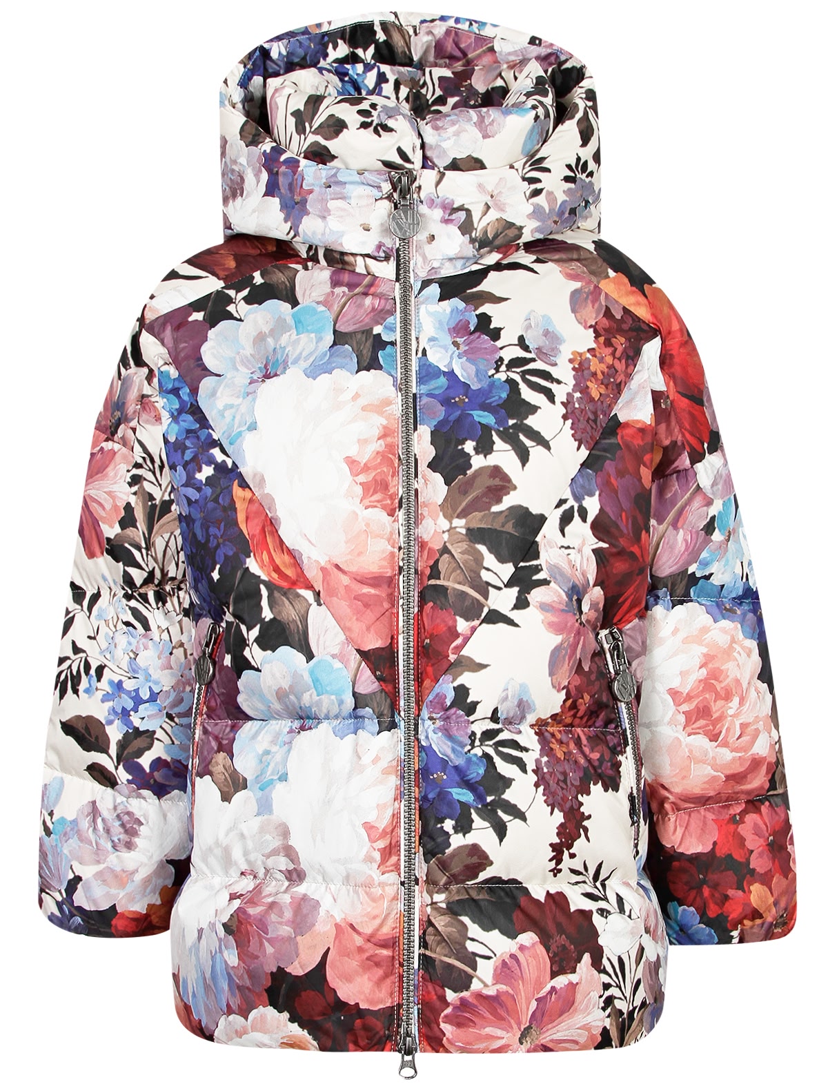 Пуховая куртка с цветочным принтом