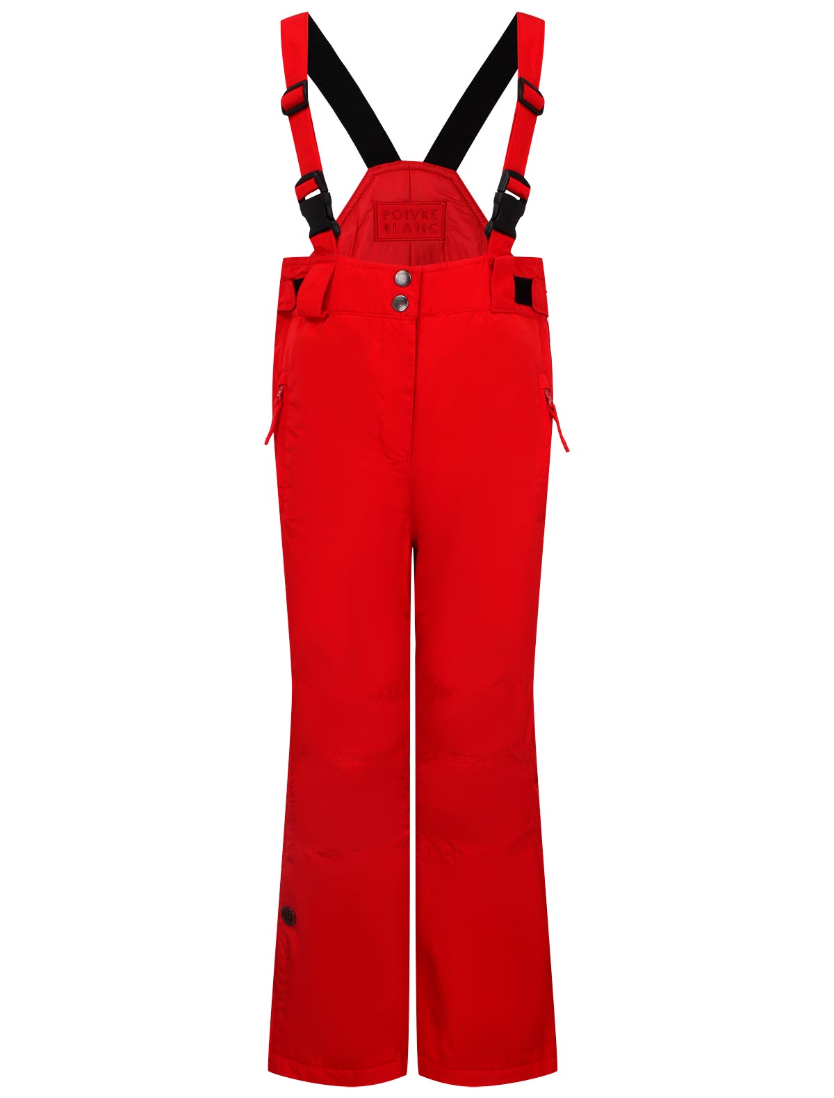 Красный утепленный полукомбинезон