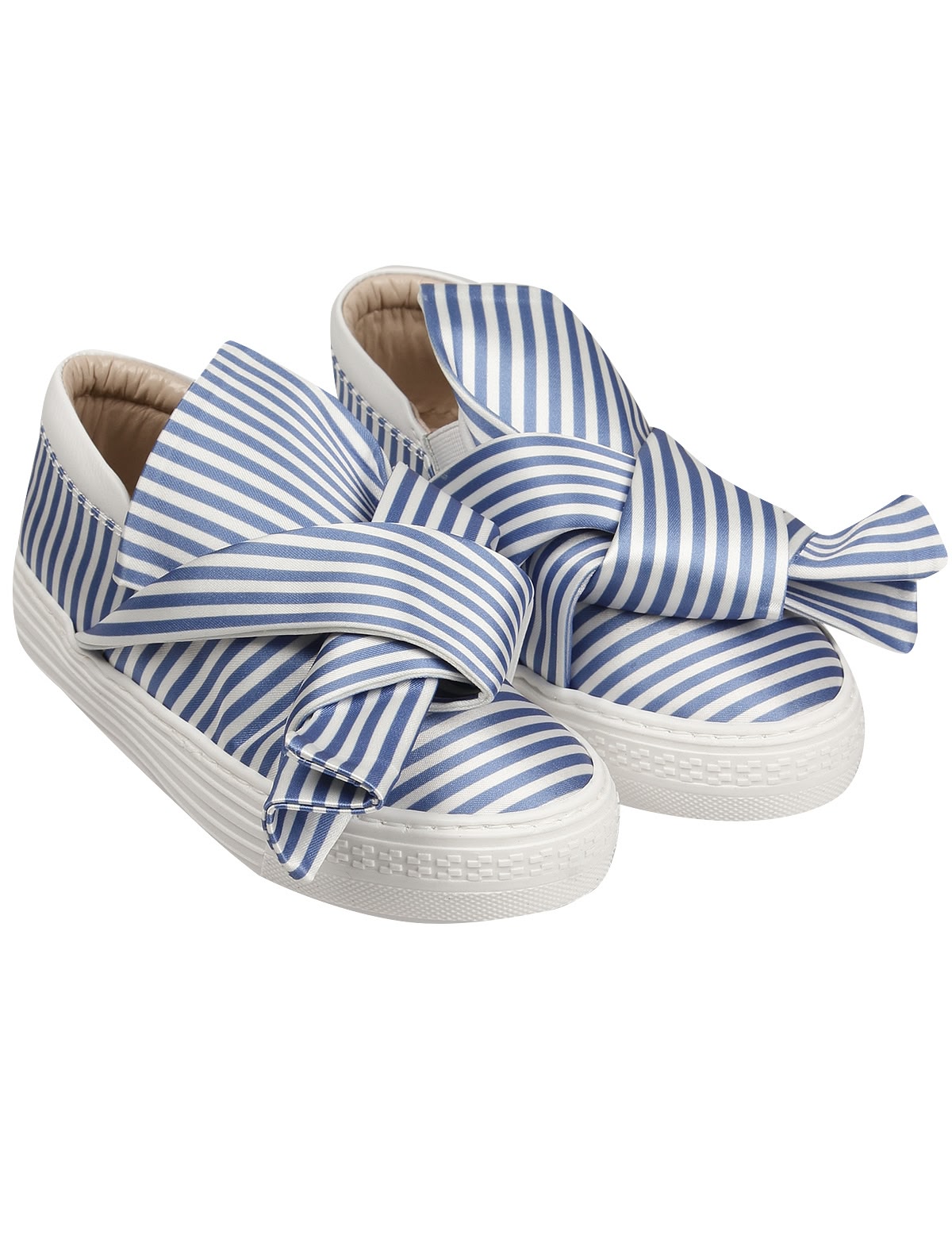 Слипоны из текстиля в полоску