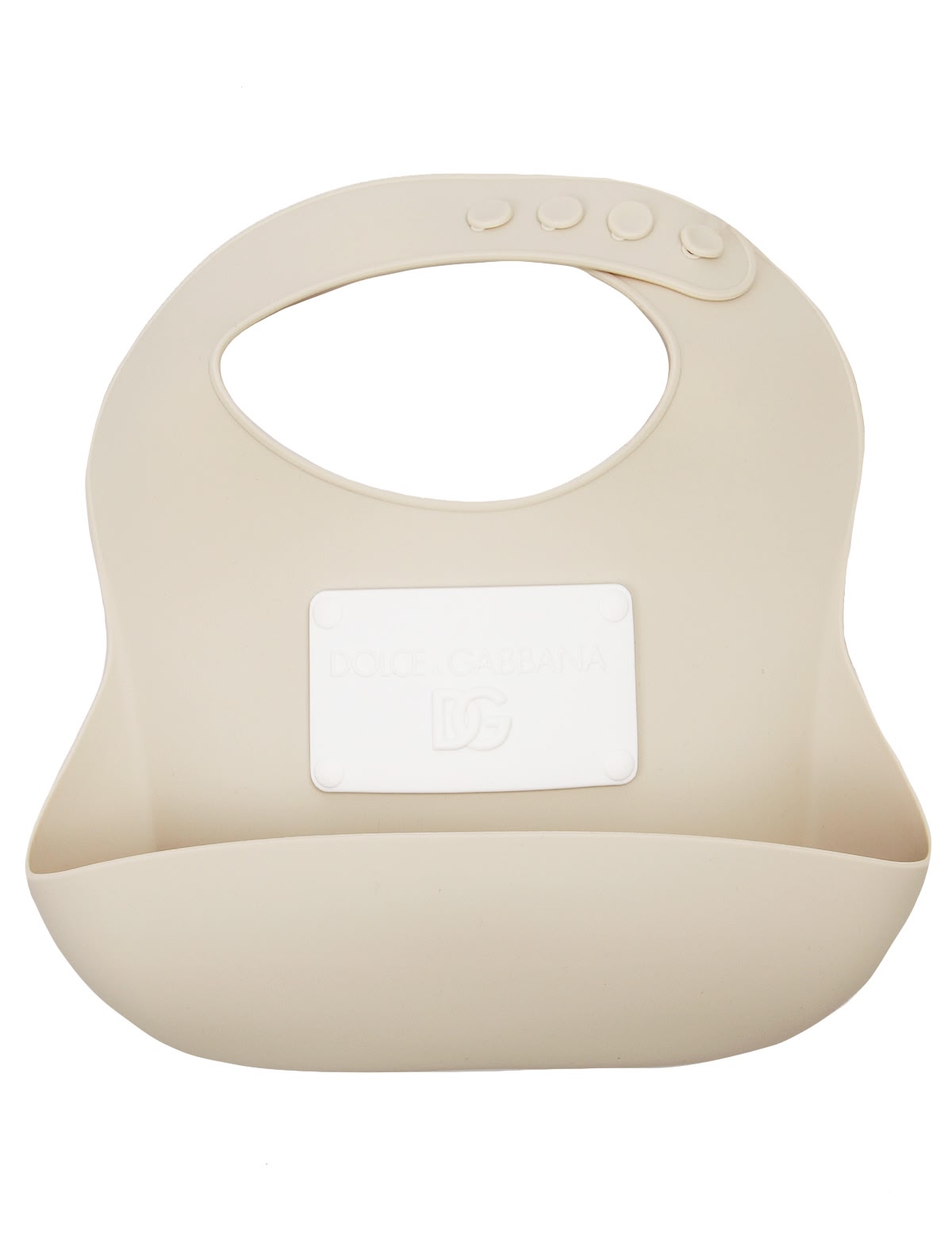 Силиконовый слюнявчик с лого Dolce & Gabbana, 3354508410012, Кремовый ...