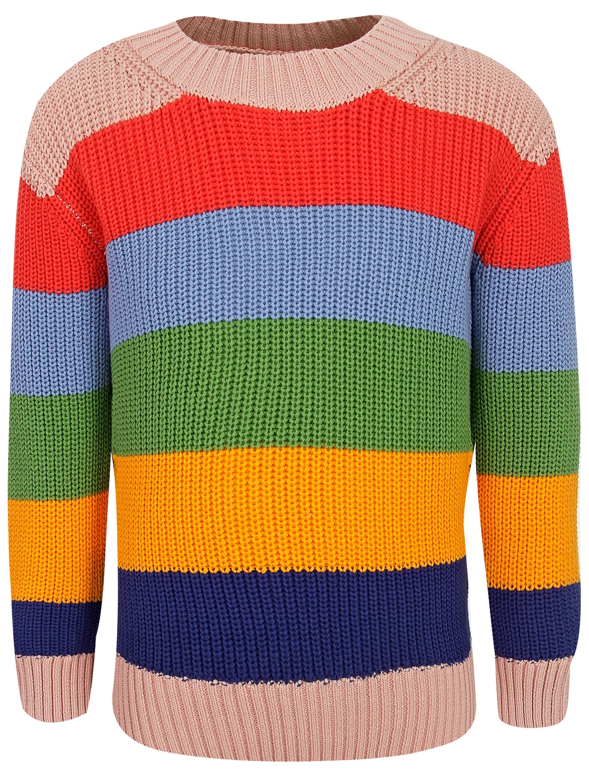 Джемпер в разноцветную полоску