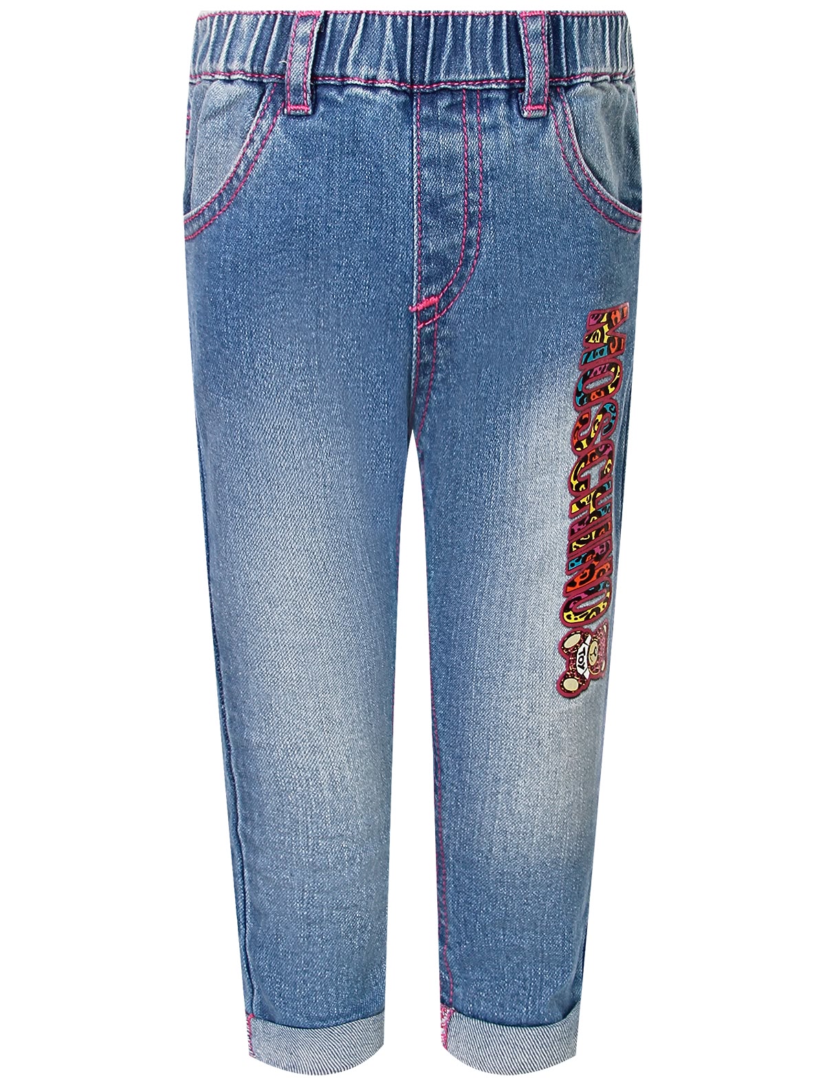 Джинсы с цветным логотипом