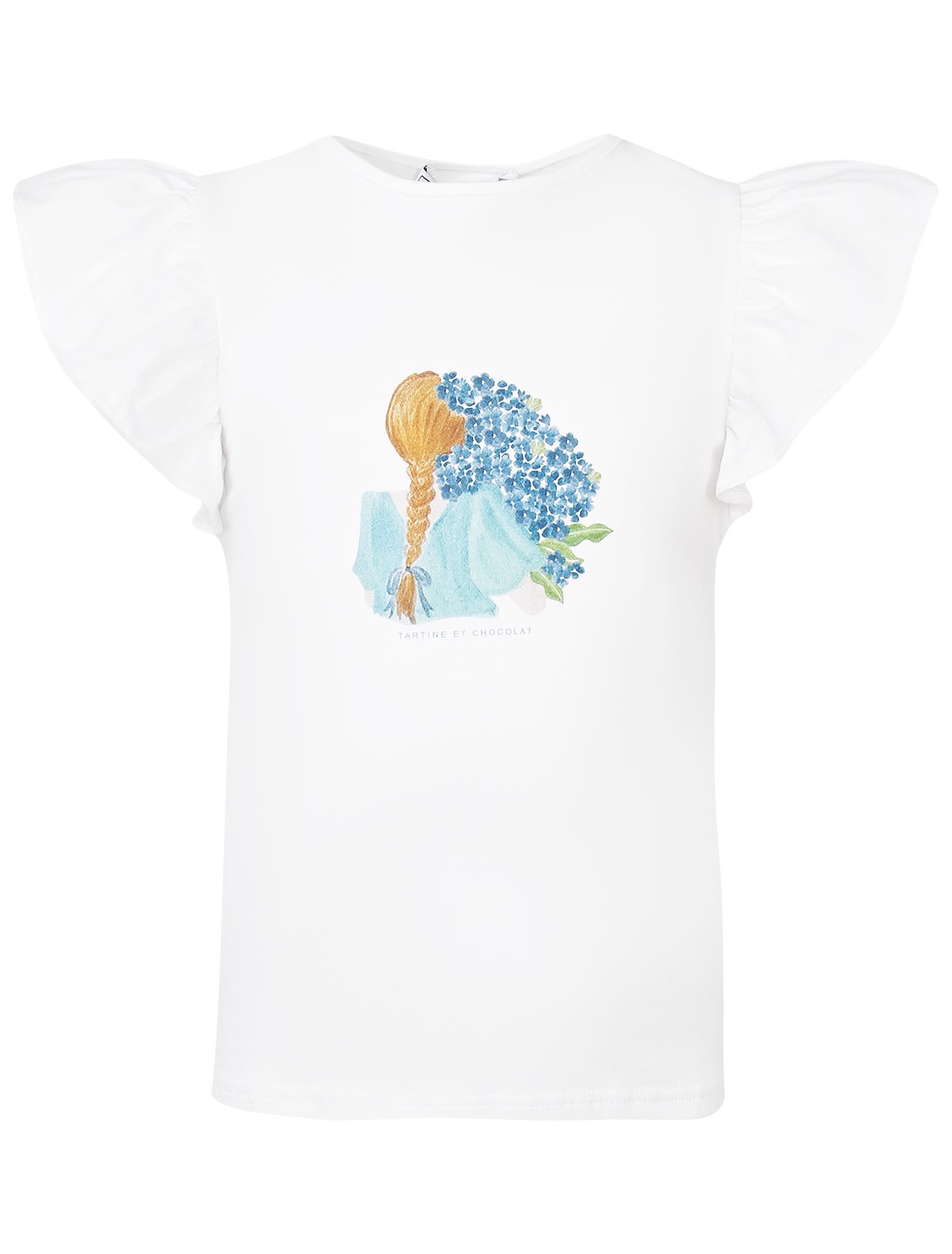 Белая футболка с принтом