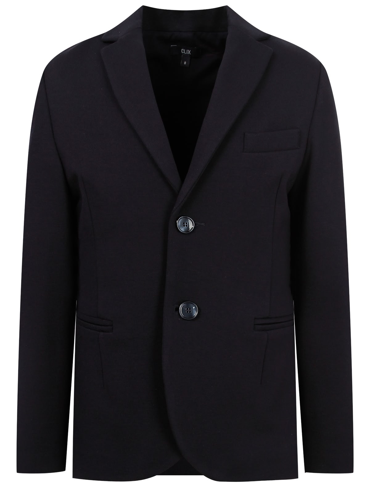 Синий однобортный пиджак