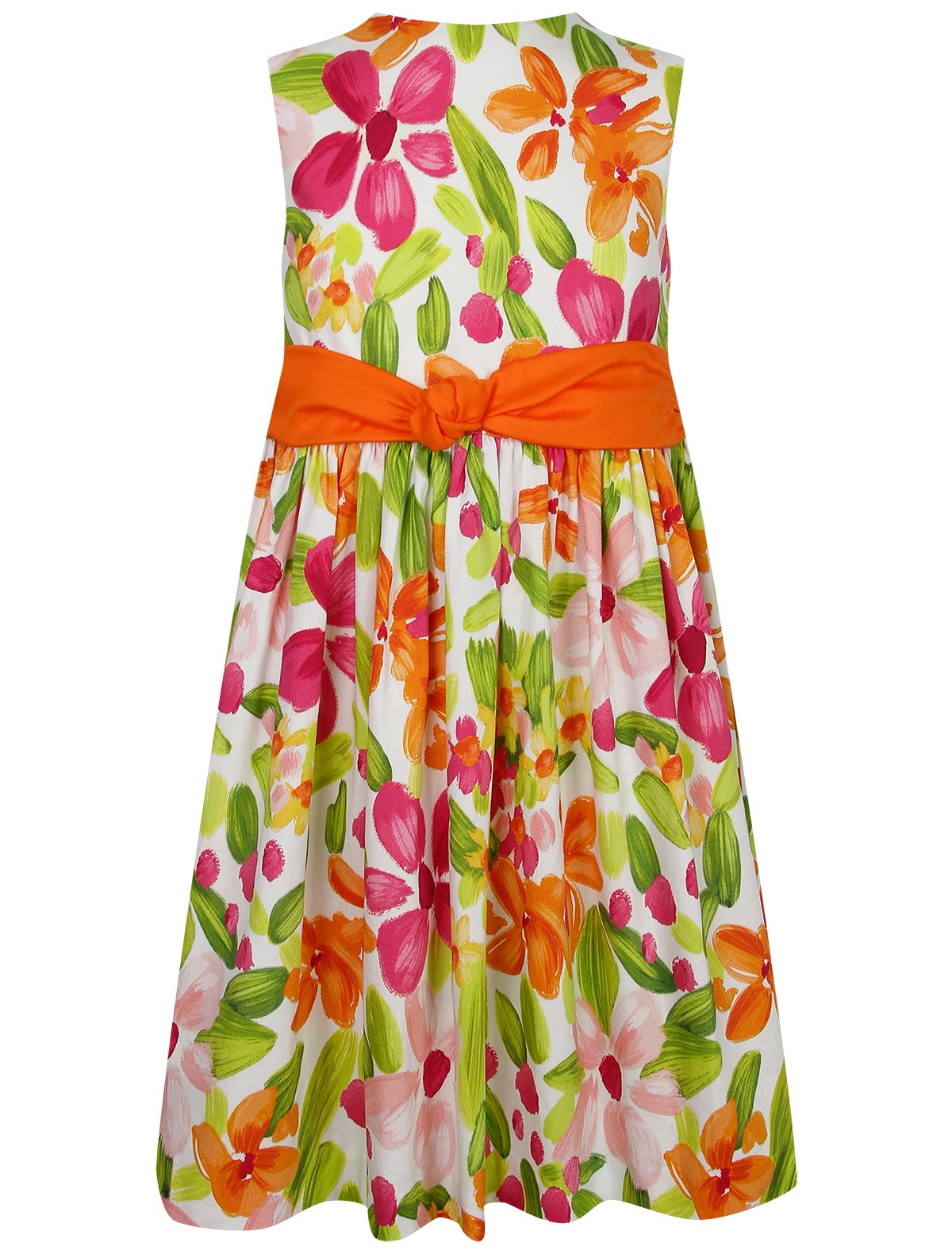 Разноцветный сарафан с цветочным принтом