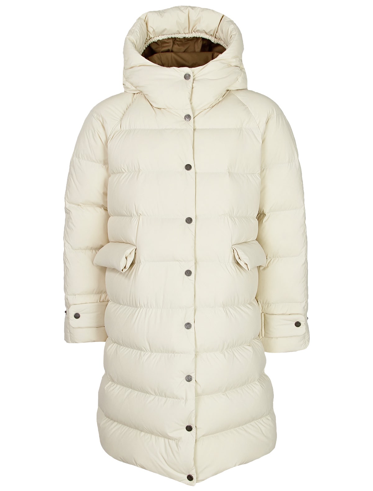 Кремовое пуховое пальто