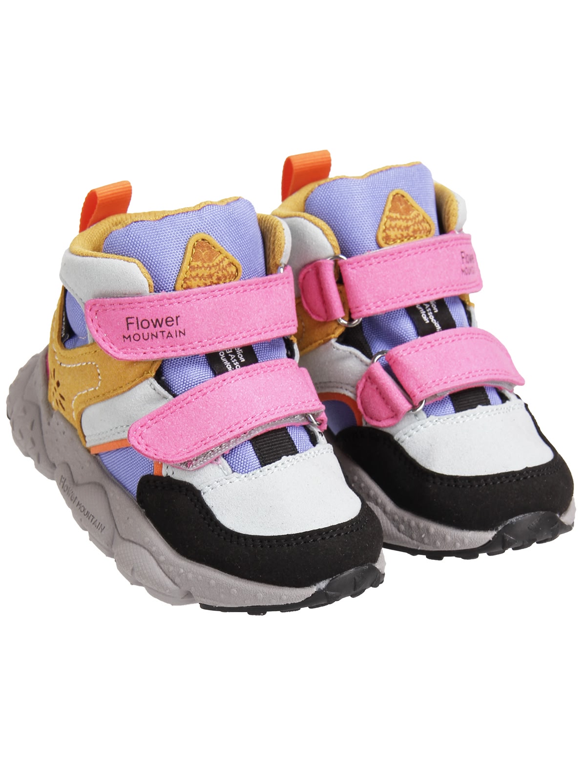 Разноцветные кроссовки на липучках