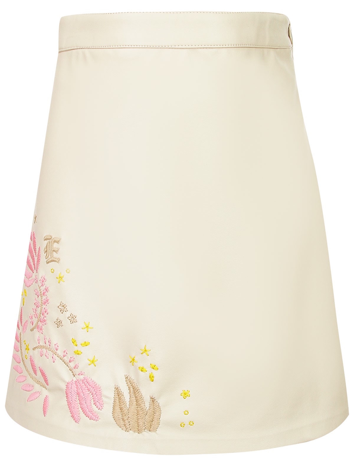 Кремовая юбка с вышивкой