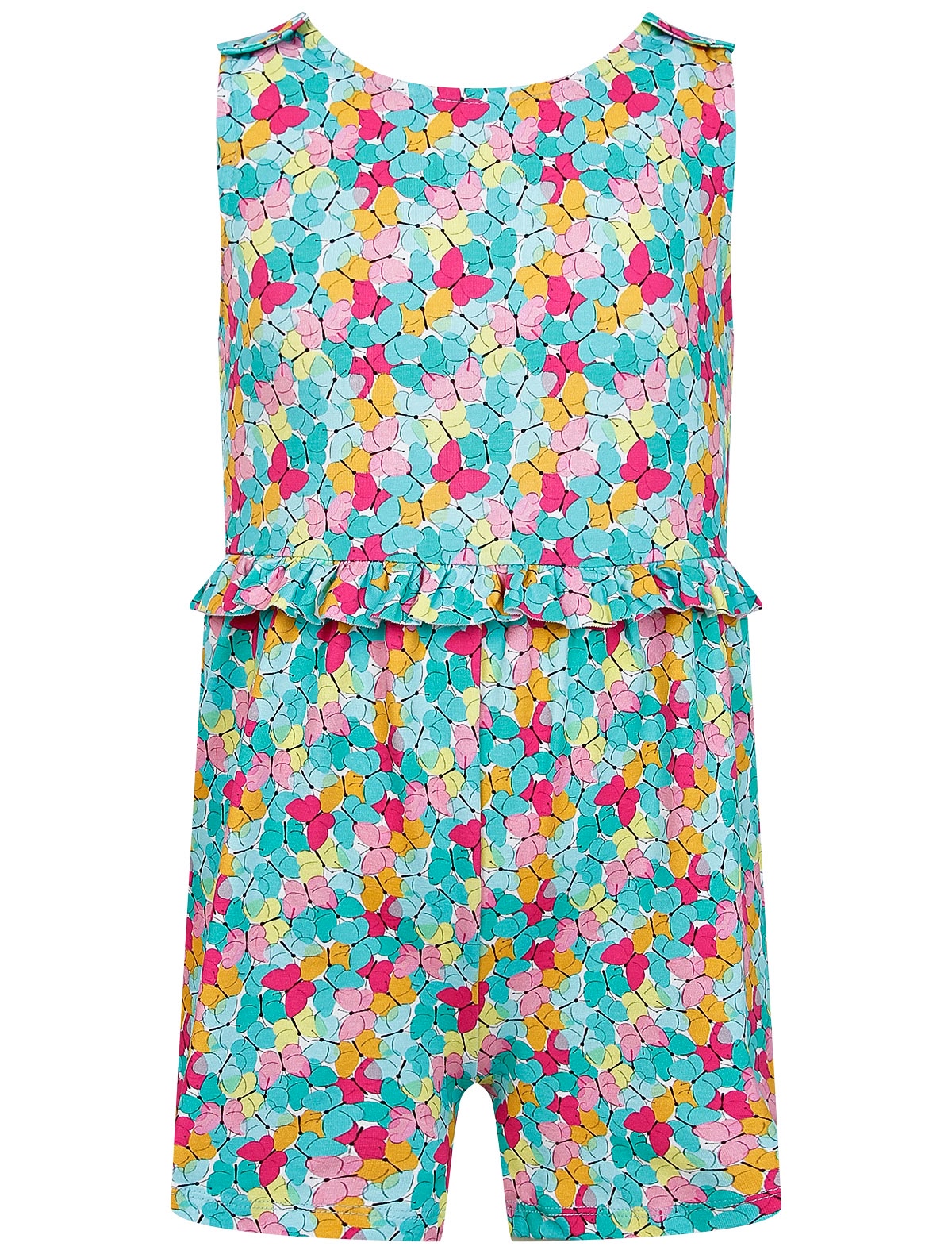 Комбинезон с оборкой и принтом бабочки