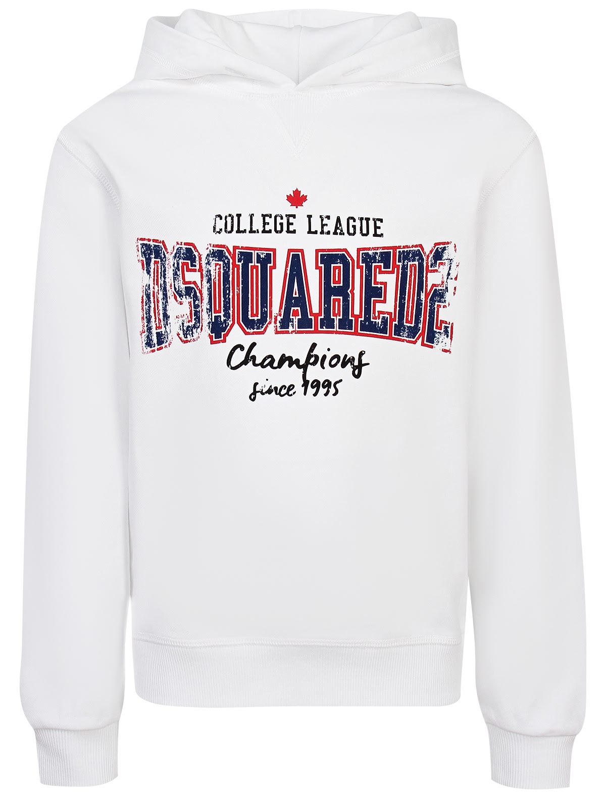 Белое худи с принтом логотипа