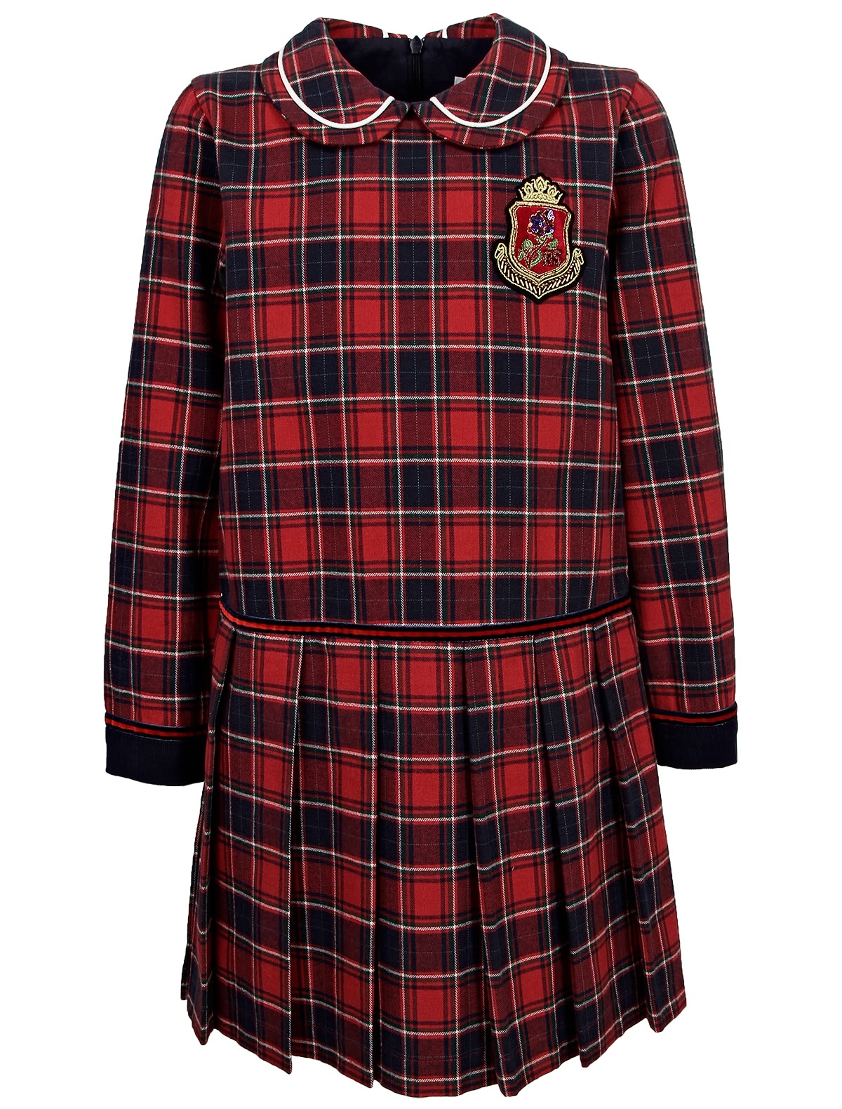Клетчатое платье с гербом
