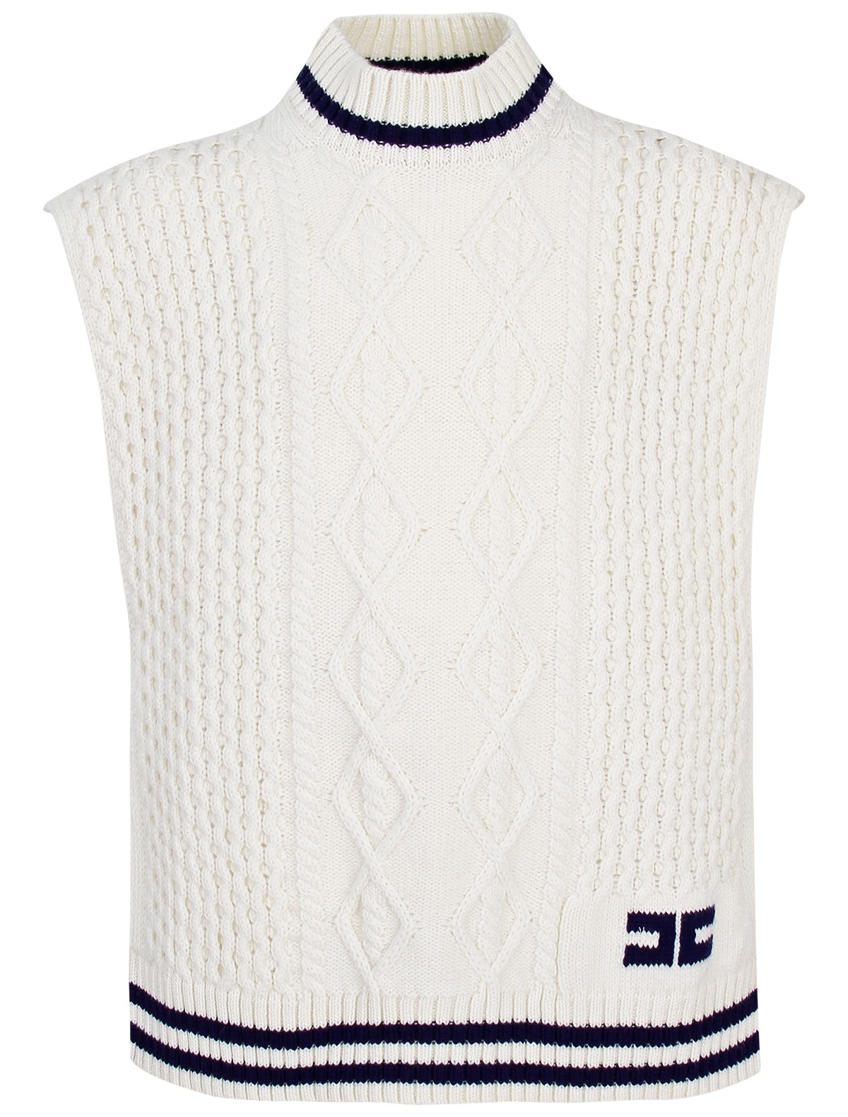 Кремовый жилет из шерсти