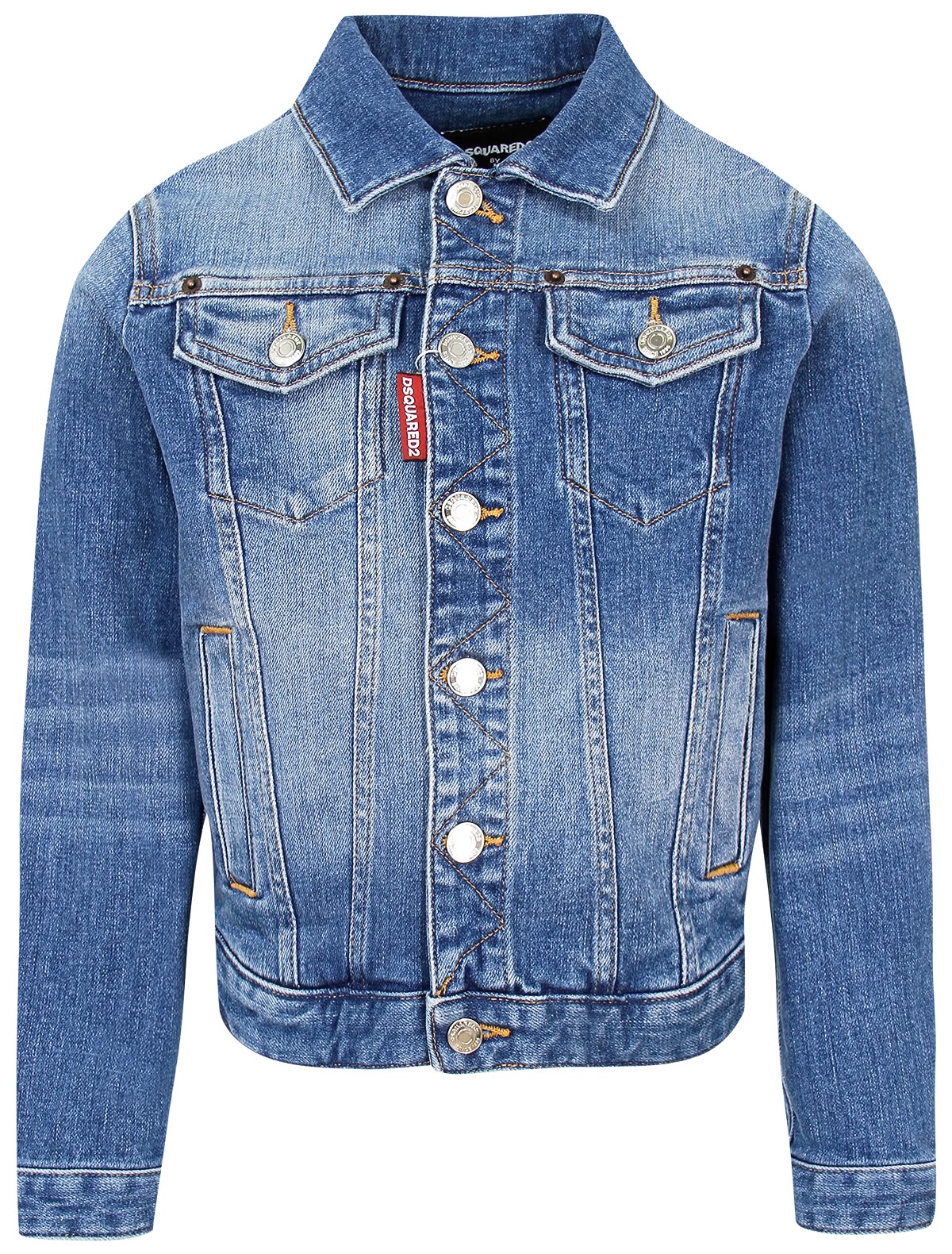 Джинсовая куртка с эффектом выцветания