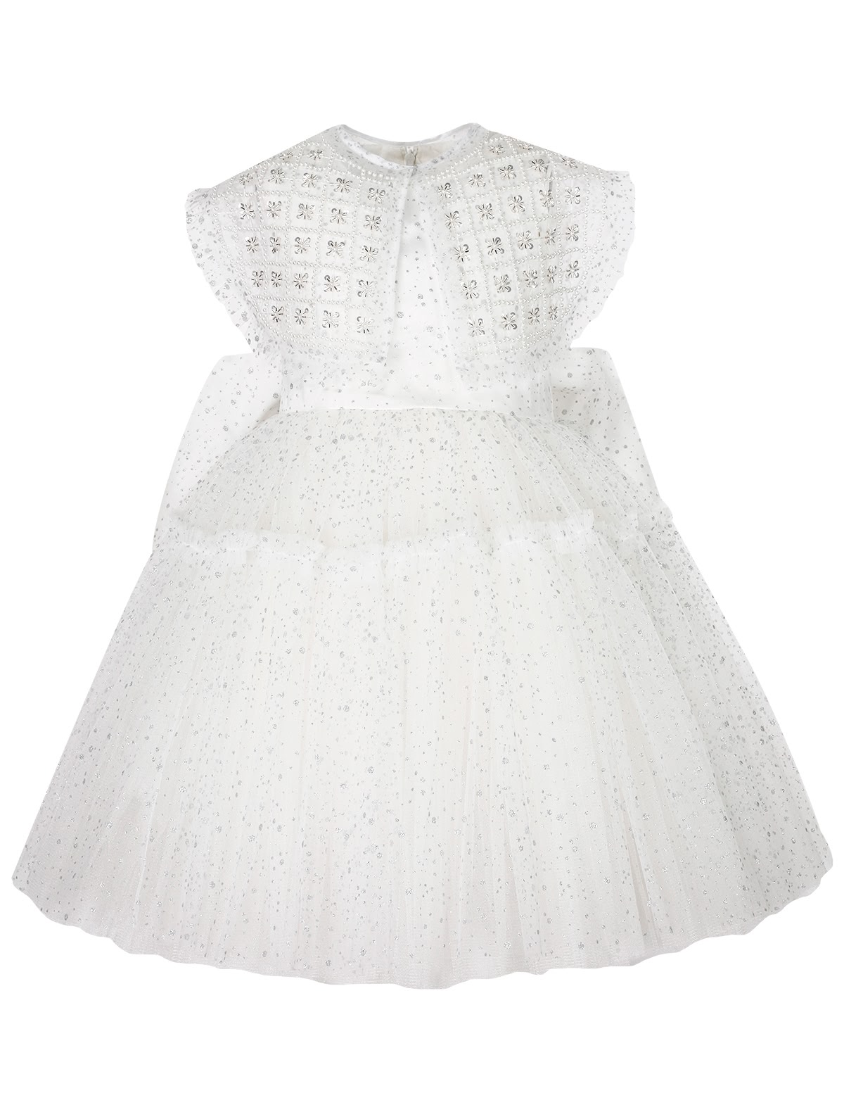 Белое платье с воротником