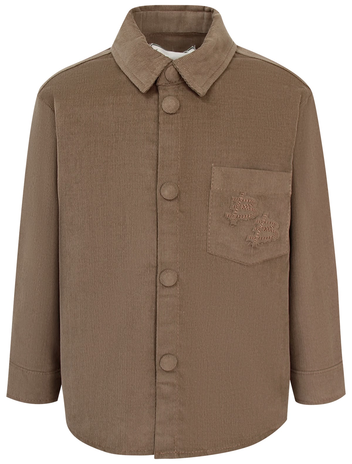 Коричневая вельветовая рубашка