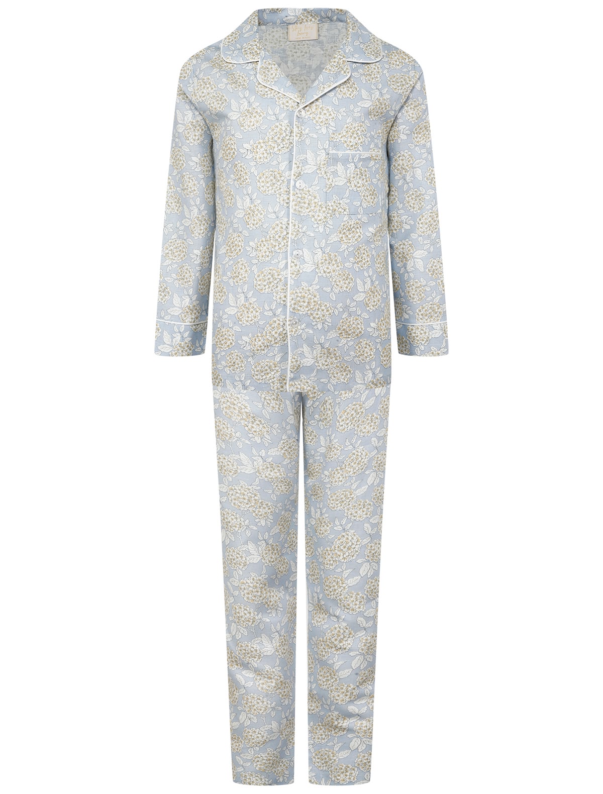 Пижама с цветами из льна и хлопка