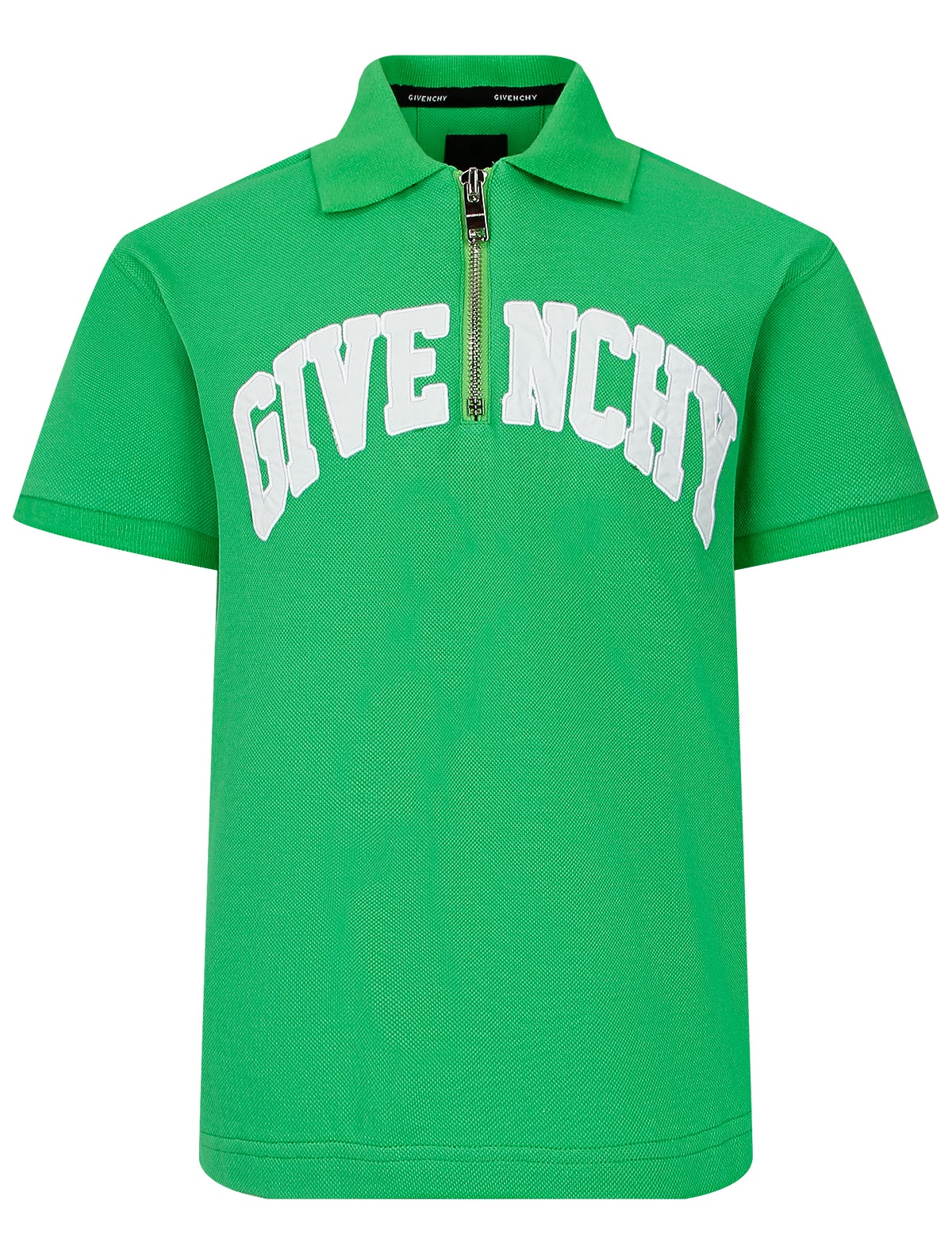 Зелёное поло с логотипом