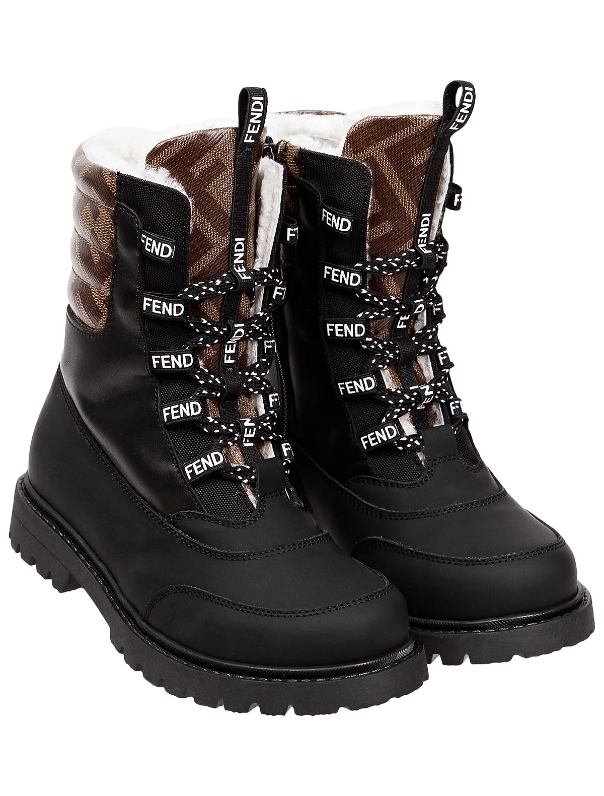 Полусапоги утепленные со вставками логотипа