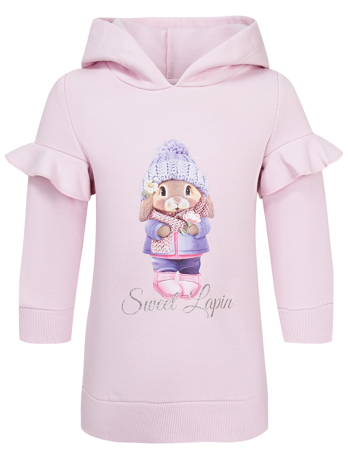 Розовое платье с зайкой