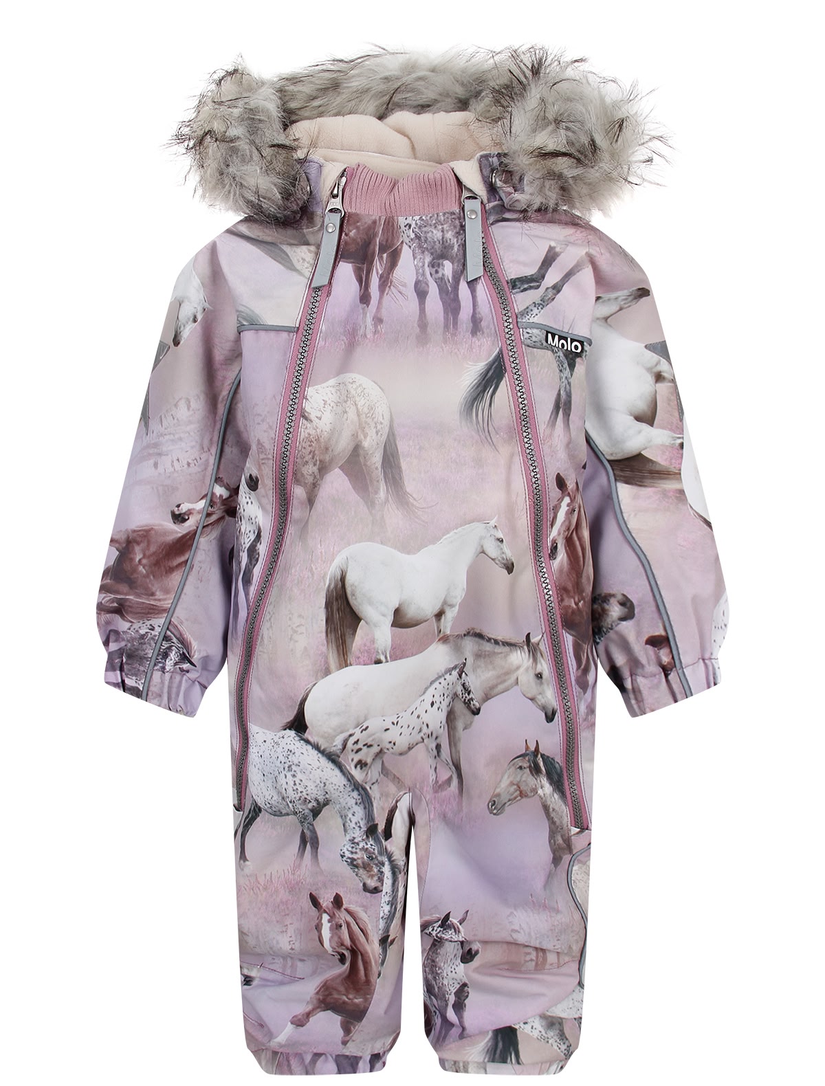 Утепленный комбинезон с лошадками