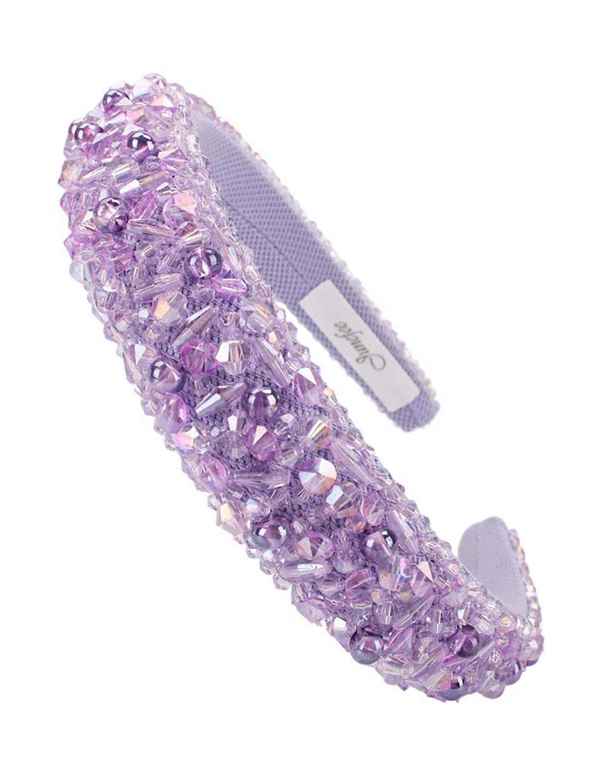 Сиреневый ободок с декором