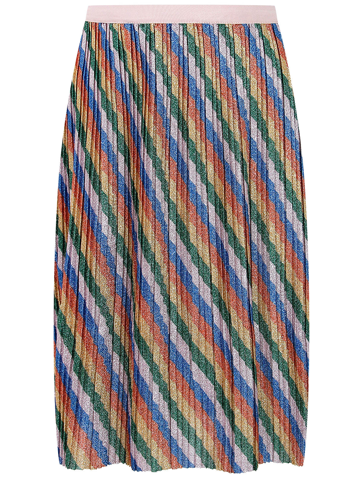 Плиссированная юбка в косую полоску