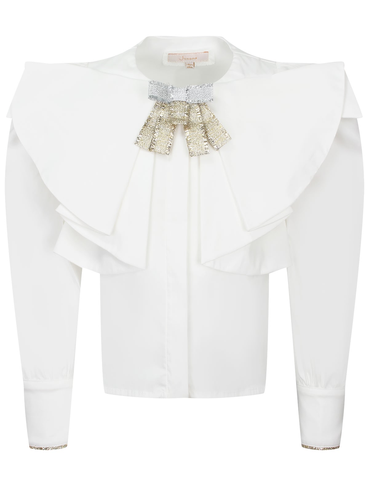 Блуза с объёмным жабо