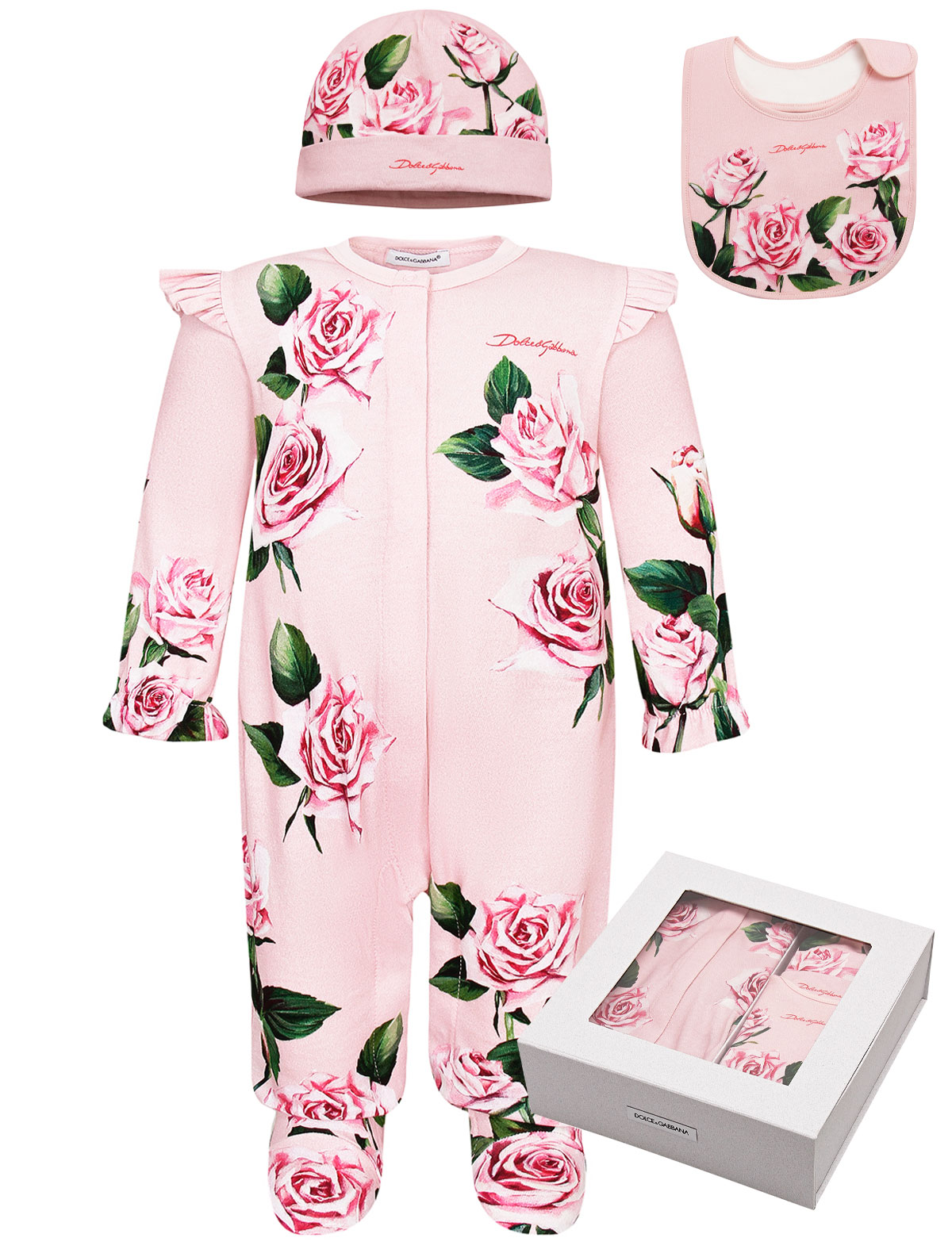 Комплект с принтом розы из 3 шт