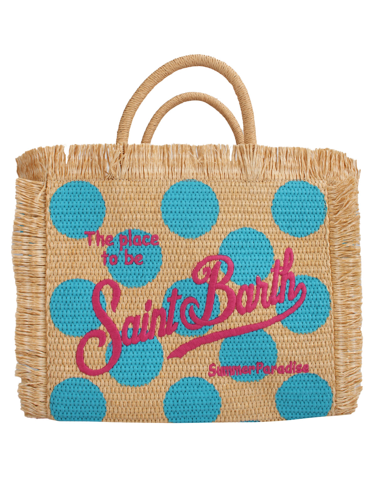 Пляжная сумка в голубой горошек