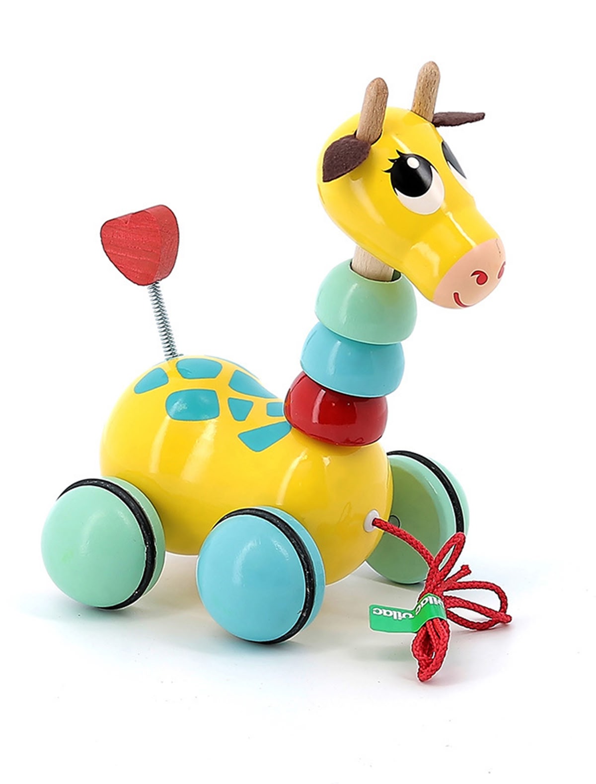 Каталка на веревочке Жираф