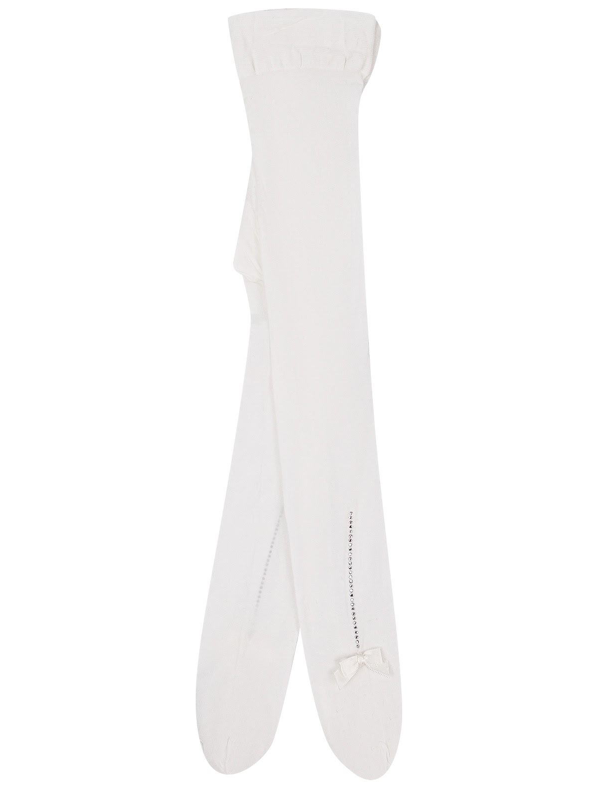 Кремовые колготки с декором