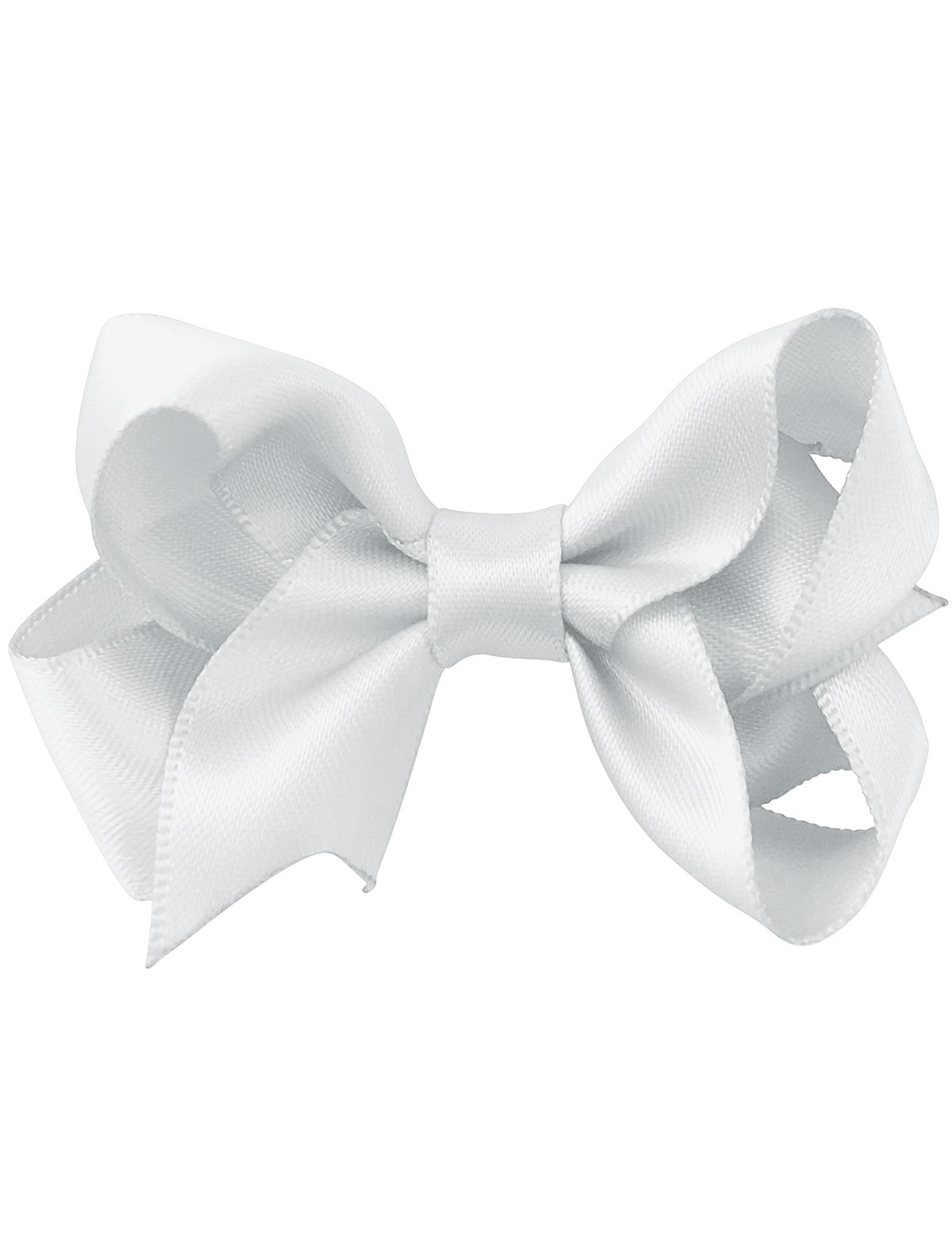 Белая заколка-зажим в форма бантика