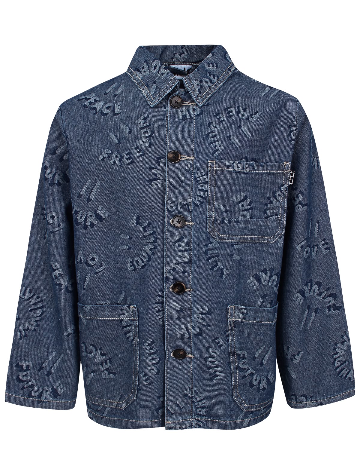 Джинсовая куртка с принтом