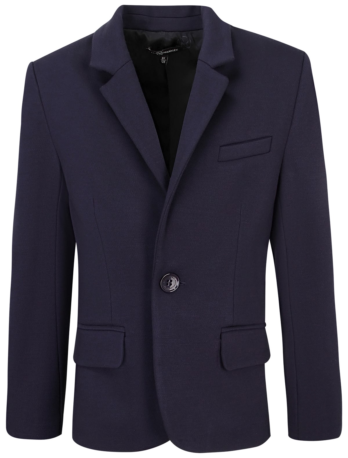 Однобортный синий пиджак