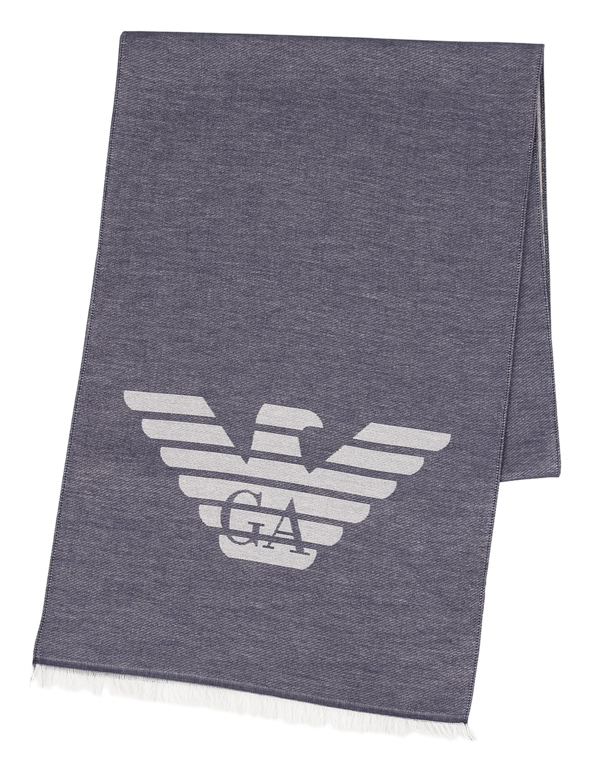 Синий шарф с логотипом