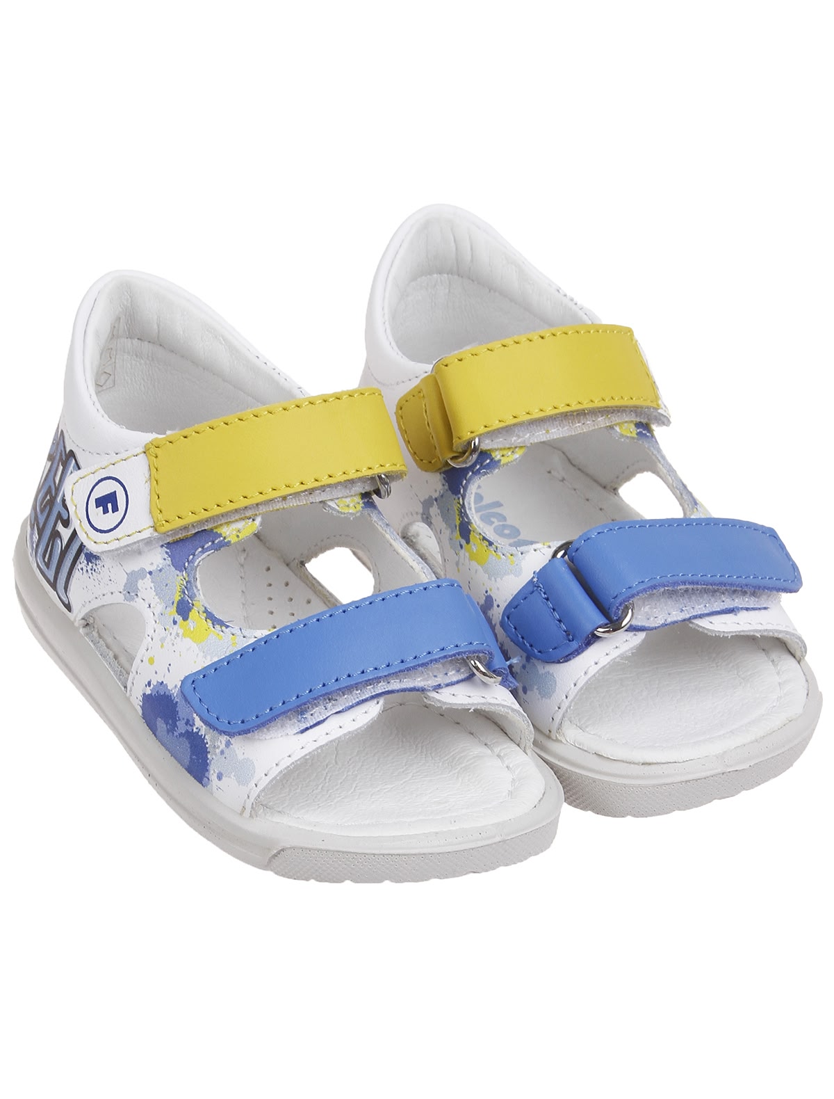 Сандалии с цветными ремешками