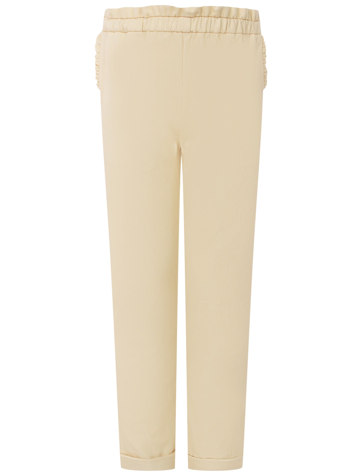 Кремовые брюки на кулиске