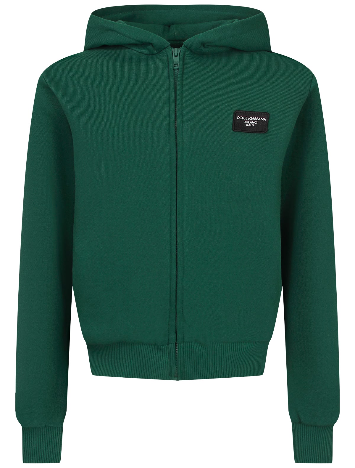 Зеленая толстовка на молнии