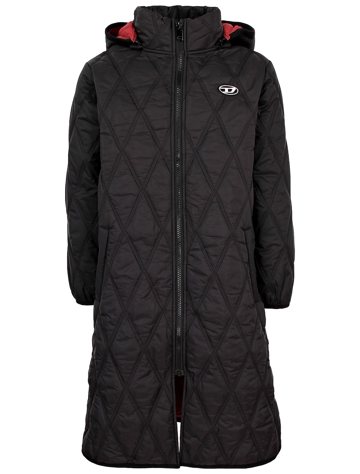 Стеганое пальто чёрного цвета