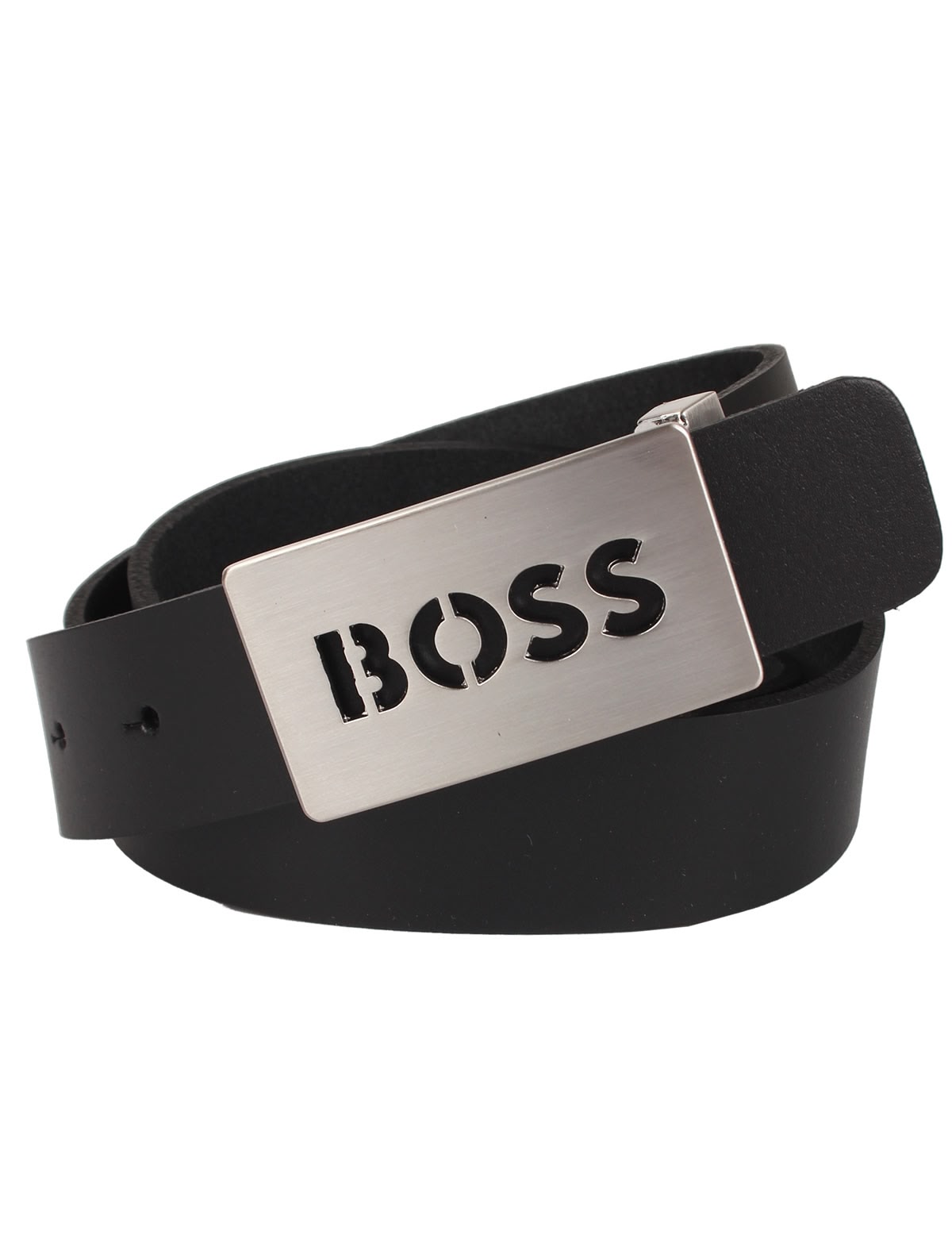 Чёрный ремень из натуральной кожи